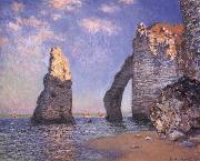 The Needle Rock and the Porte d-Aval,Etretat Claude Monet